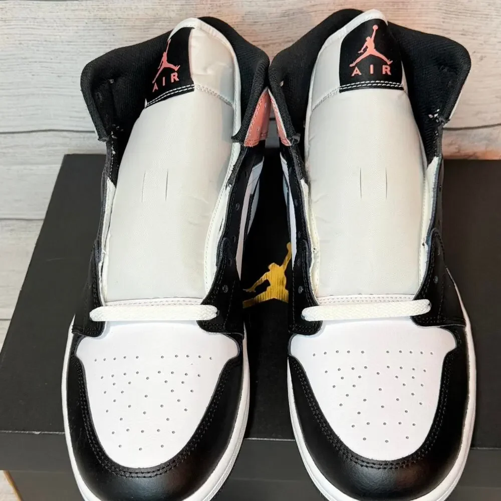 Jordan 1 mid white rust pink black.  Size 13